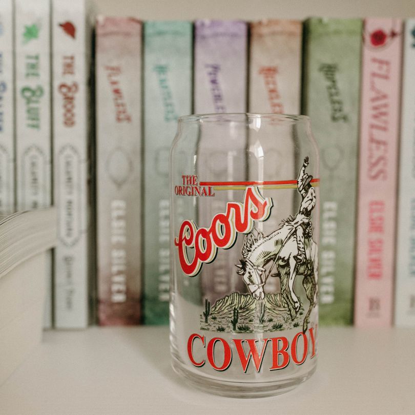 16oz Coors Cowboy Glass