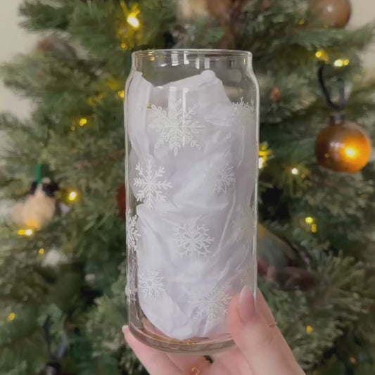 20oz Snowflake Glass